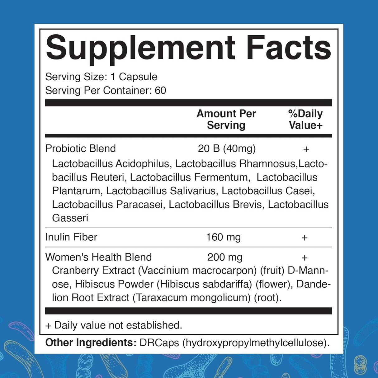 Vitamatic Probióticos vaginales 20 mil millones para mujeres