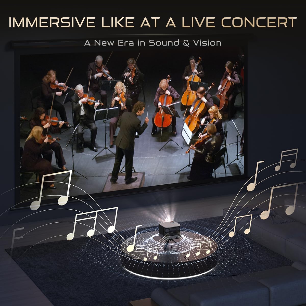 Proyector 3 en 1 4K, AURZEN BOOM 3, WiFi, Bluetooth, 500 ANSI