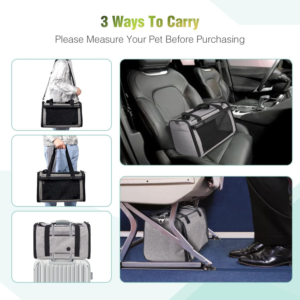 Transportín YUDODO 25 lbs Aprobado Aerolíneas para Mascotas