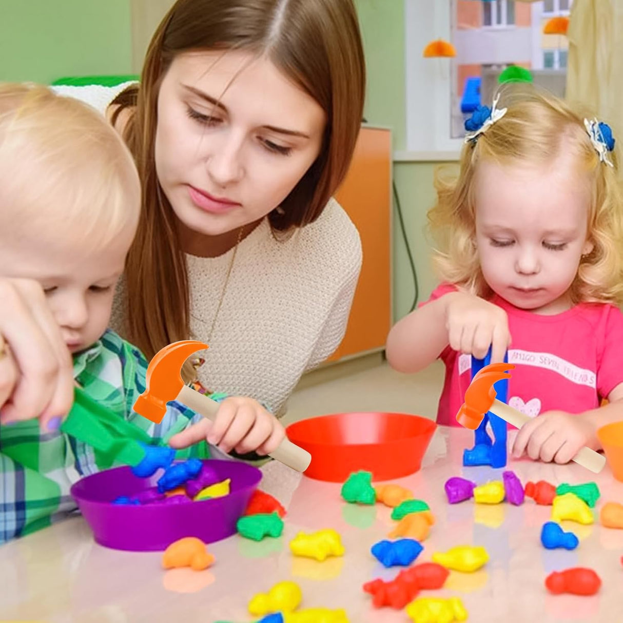 Juguete Martillo de Madera Fowecelt, Herramientas Educativas