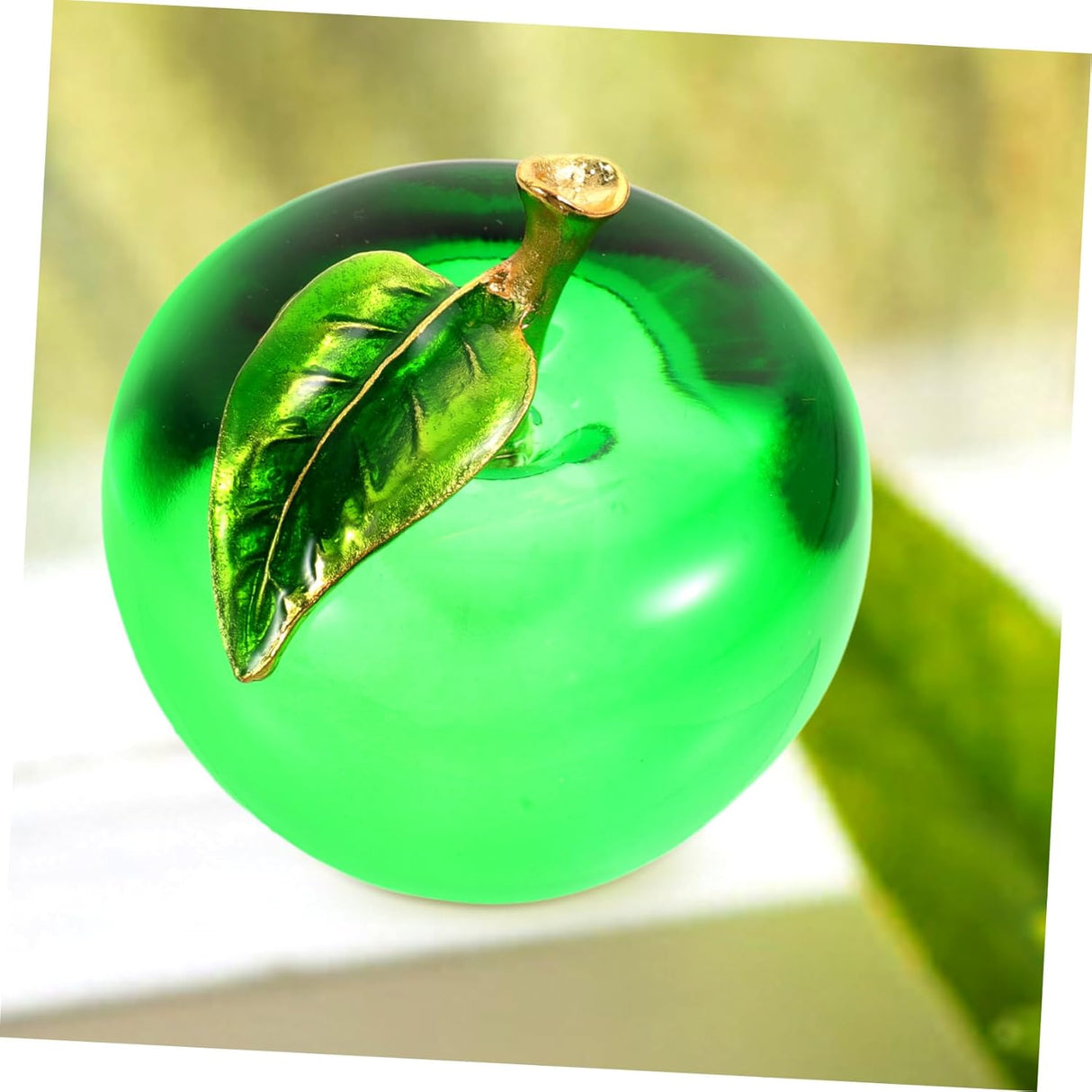 Adorno de Manzana de Cristal PRETYZOOM, Decoración Navideña