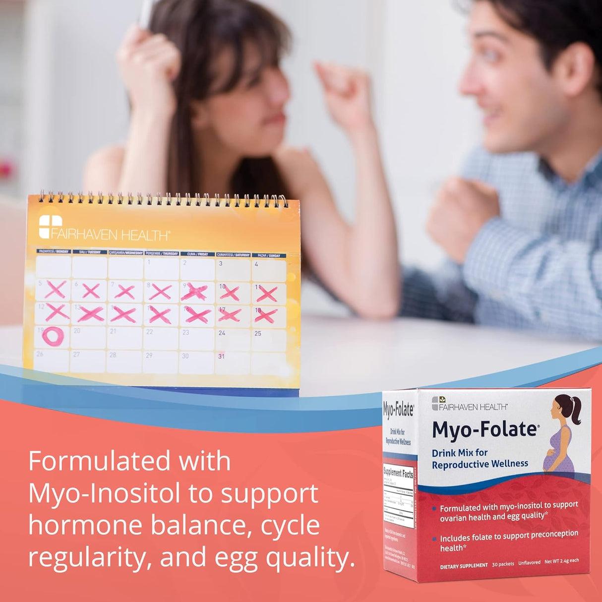 Suplemento Fairhaven Health Myo-Folato en polvo para mujeres
