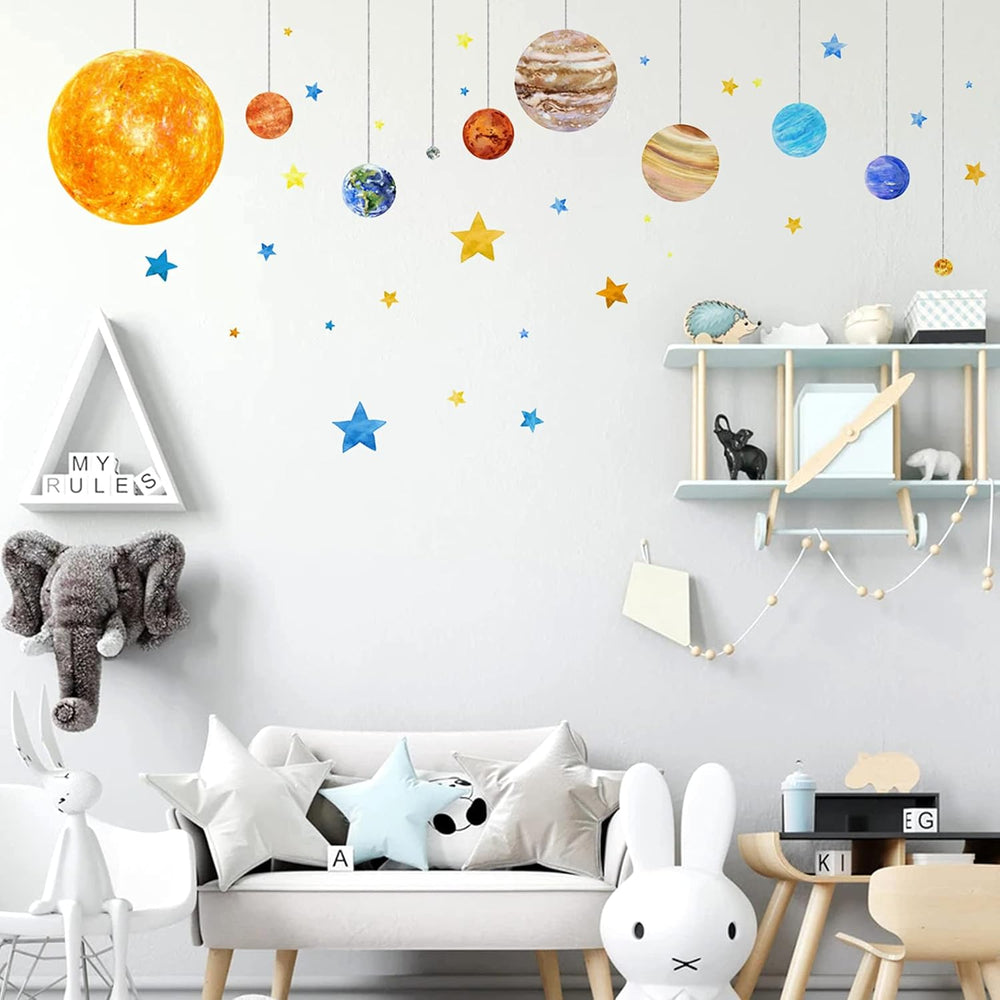 Stickers de Planetas y Espacio, Decoración Infantil, Modelo XYZ
