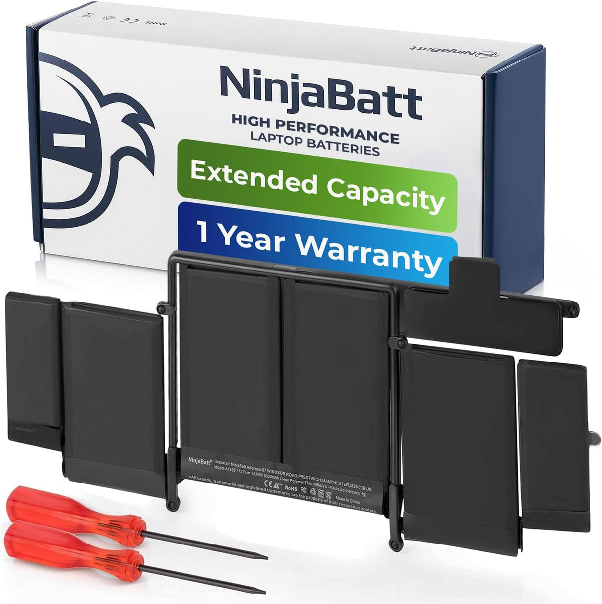 Batería para Apple MacBook Pro Retina A1493 NinjaBatt