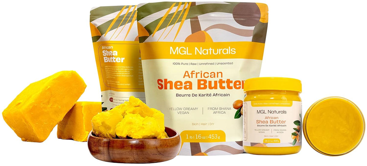 Manteca de Karité Africana Cruda, Vegana y Orgánica - 2.2 lb