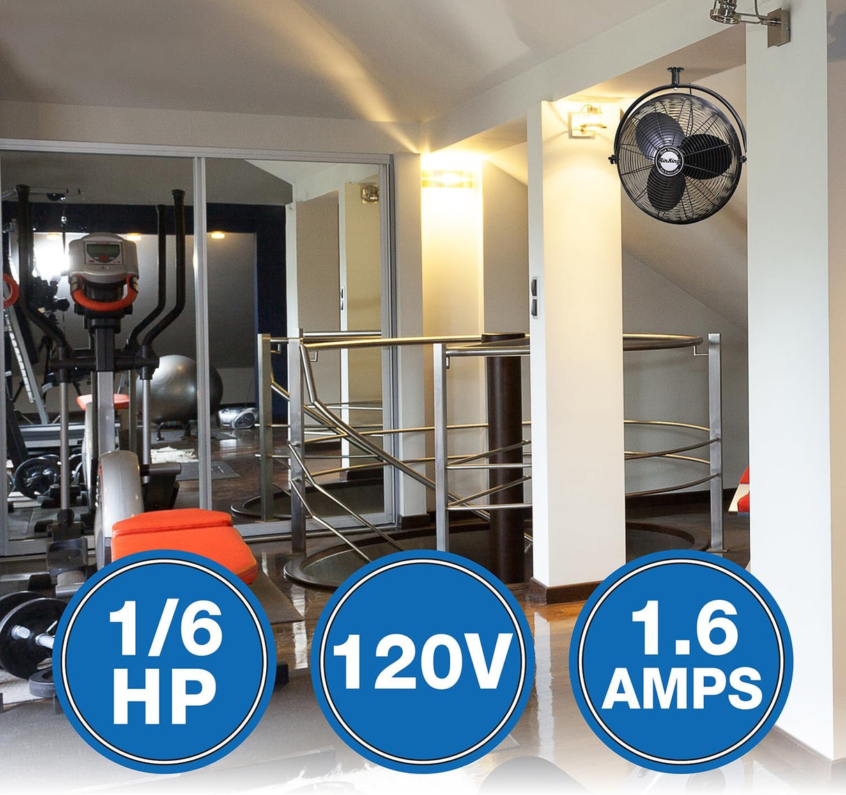 Ventilador de Techo Industrial Air King 20, 1/6 HP, 9320