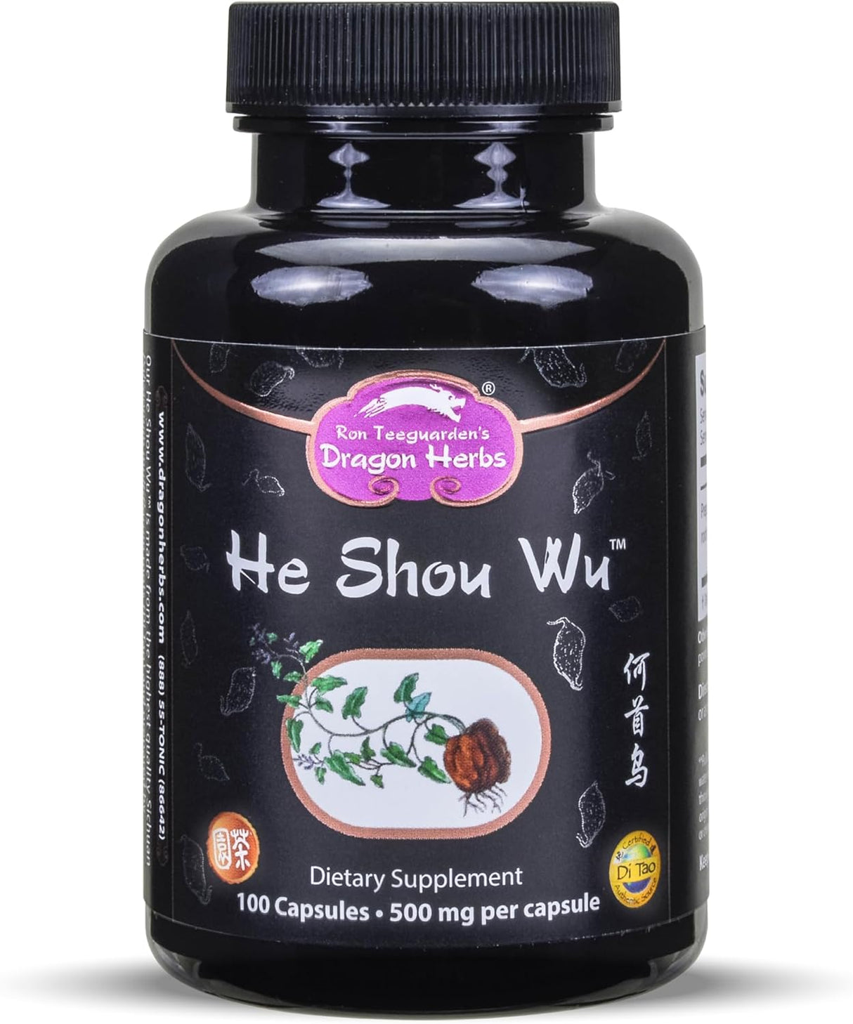 Dragon Herbs He Shou Wu Suplemento para apoyo inmunológico