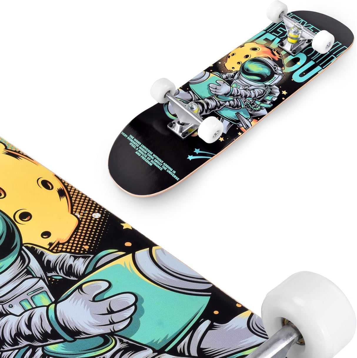 Skateboard estándar de 31" con camiones pro y herramienta T