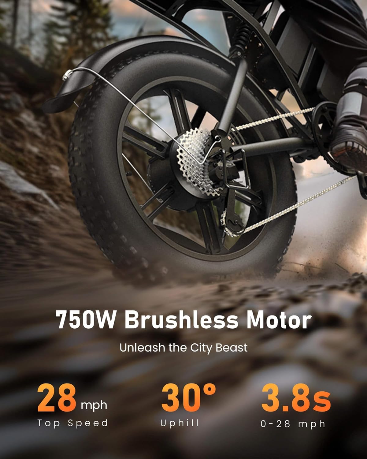 Bicicleta Eléctrica CycHunter 1000W, Doble Batería, 150 Millas