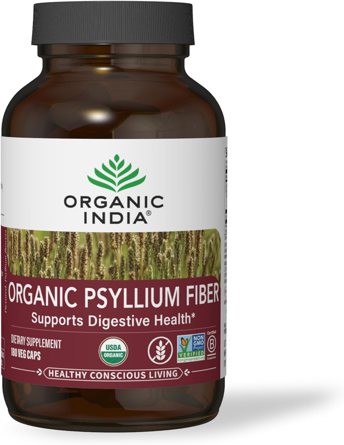 Polvo de Psyllium Orgánico - Fibra de Cáscara Entera, Vegano