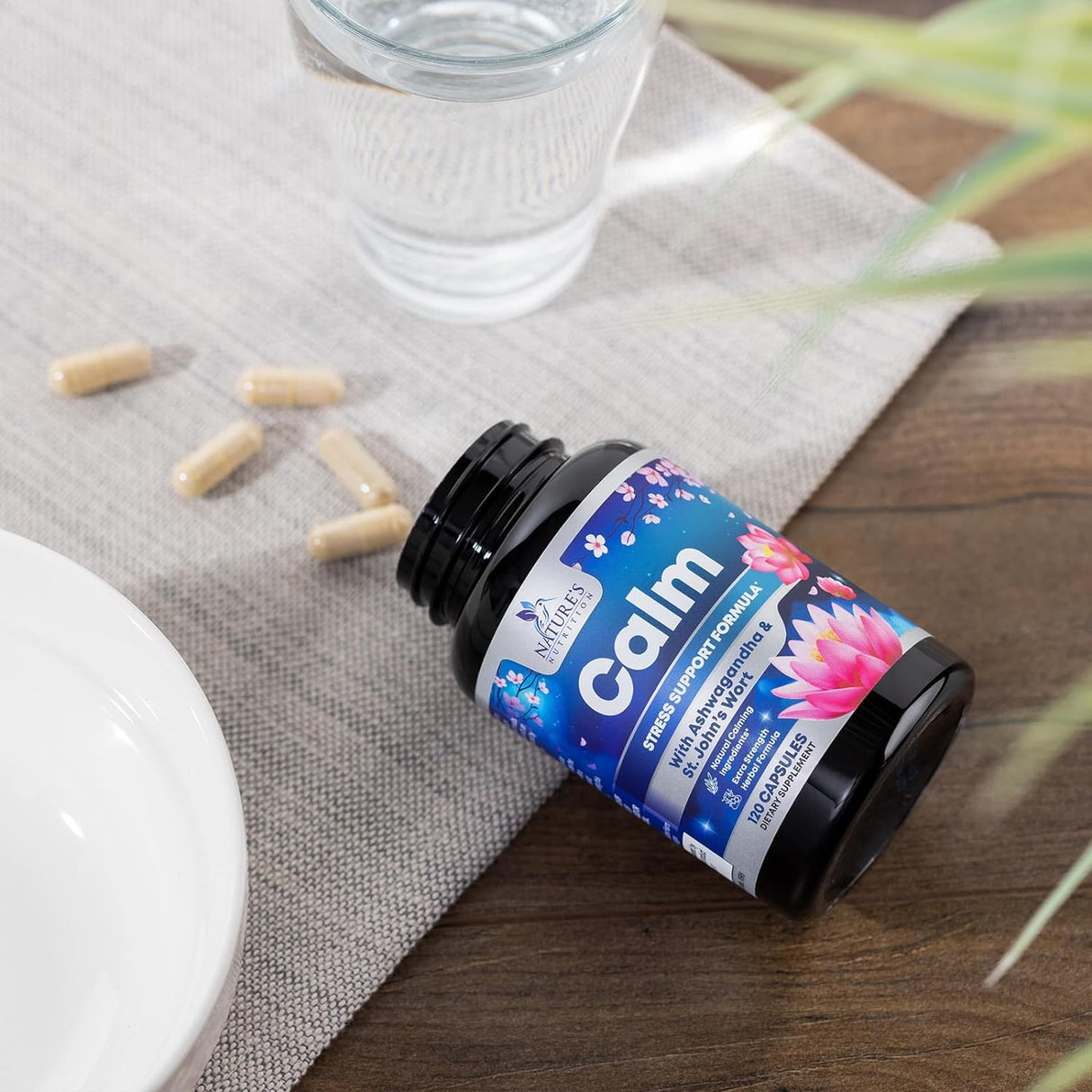 Suplemento Nature's Nutrition de apoyo calma el estrés