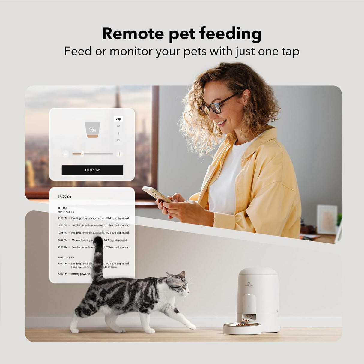 Alimentador automático para gatos 2L WiFi PLAF108 PETLIBRO