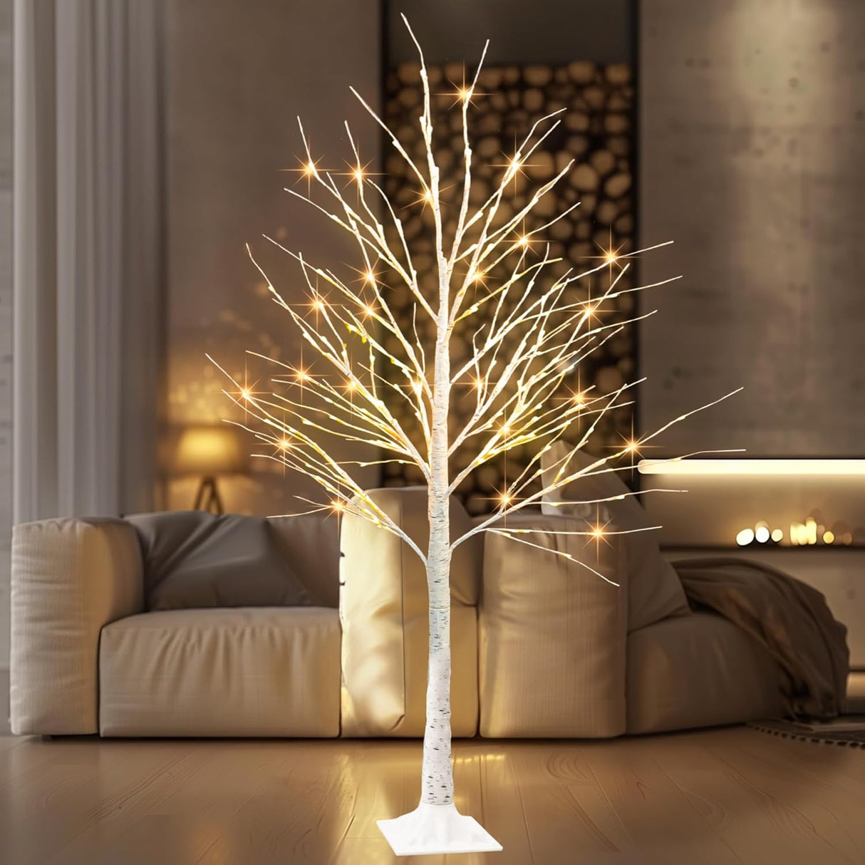 Árbol de Navidad LED TW SHINE 6 FT Pre-iluminado 144 luces