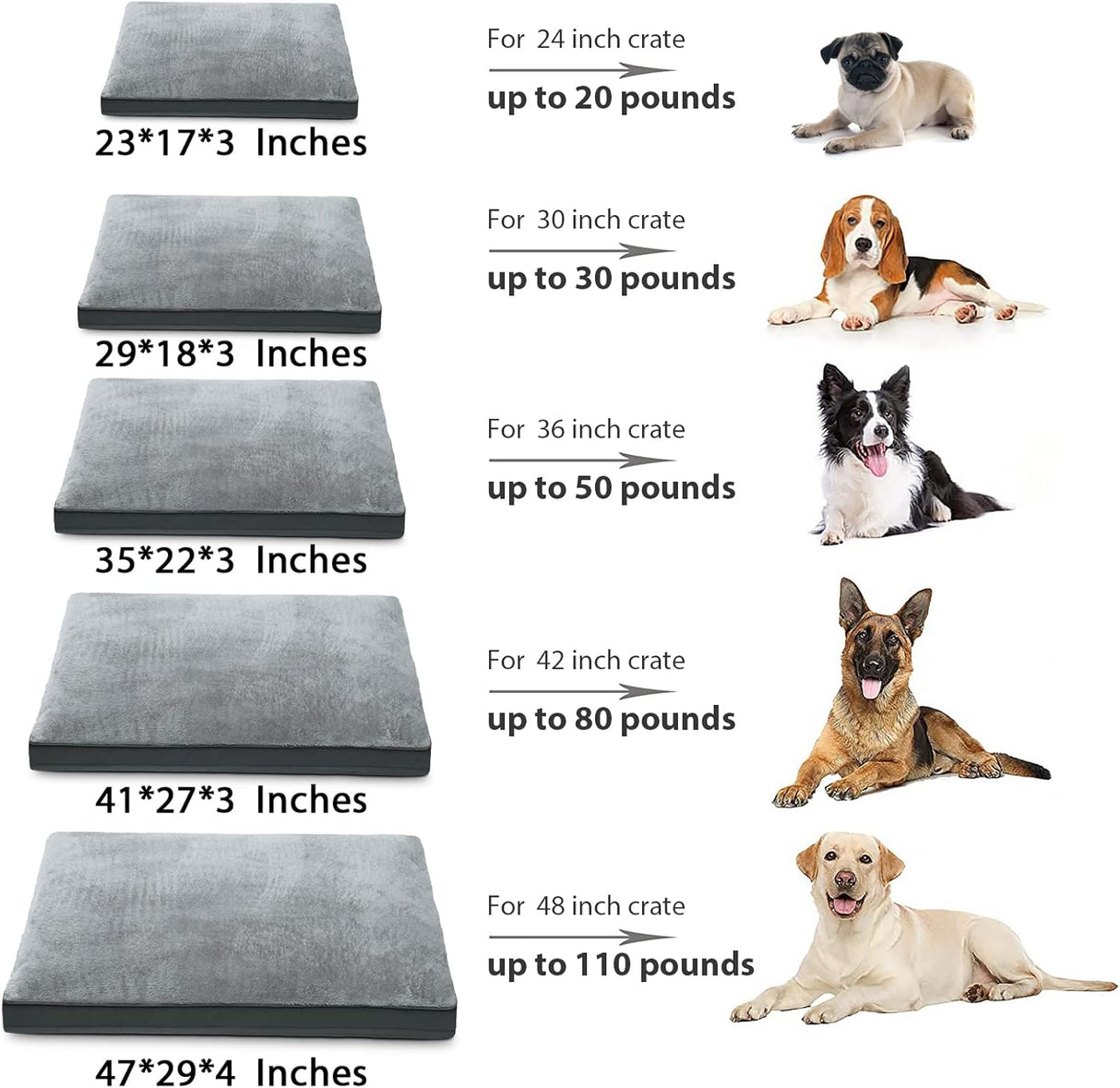 Cama para perro impermeable Deluxe Plush - 35 x 22 pulgadas