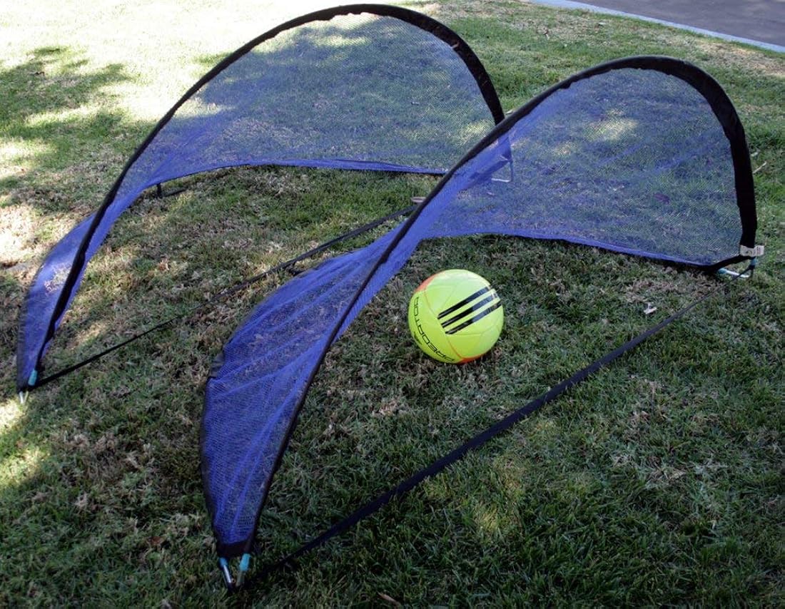 Pack 2 porterias de futbol portatil plegables para niños