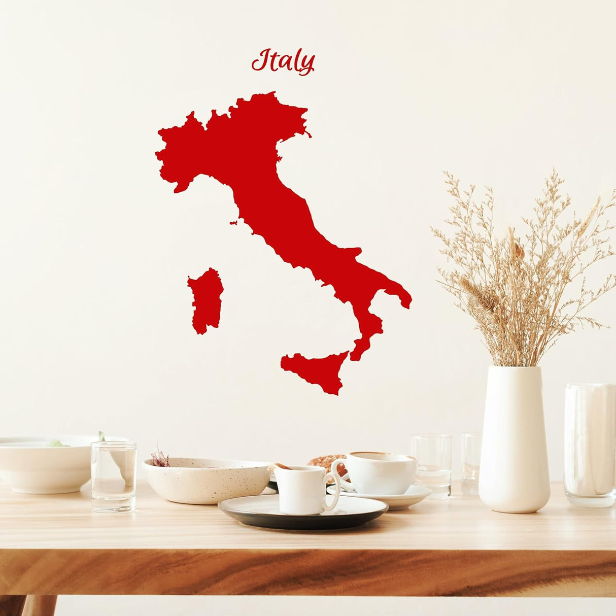 Vinilo Decorativo Mapa de Italia - Stickers Viaje 3561ig
