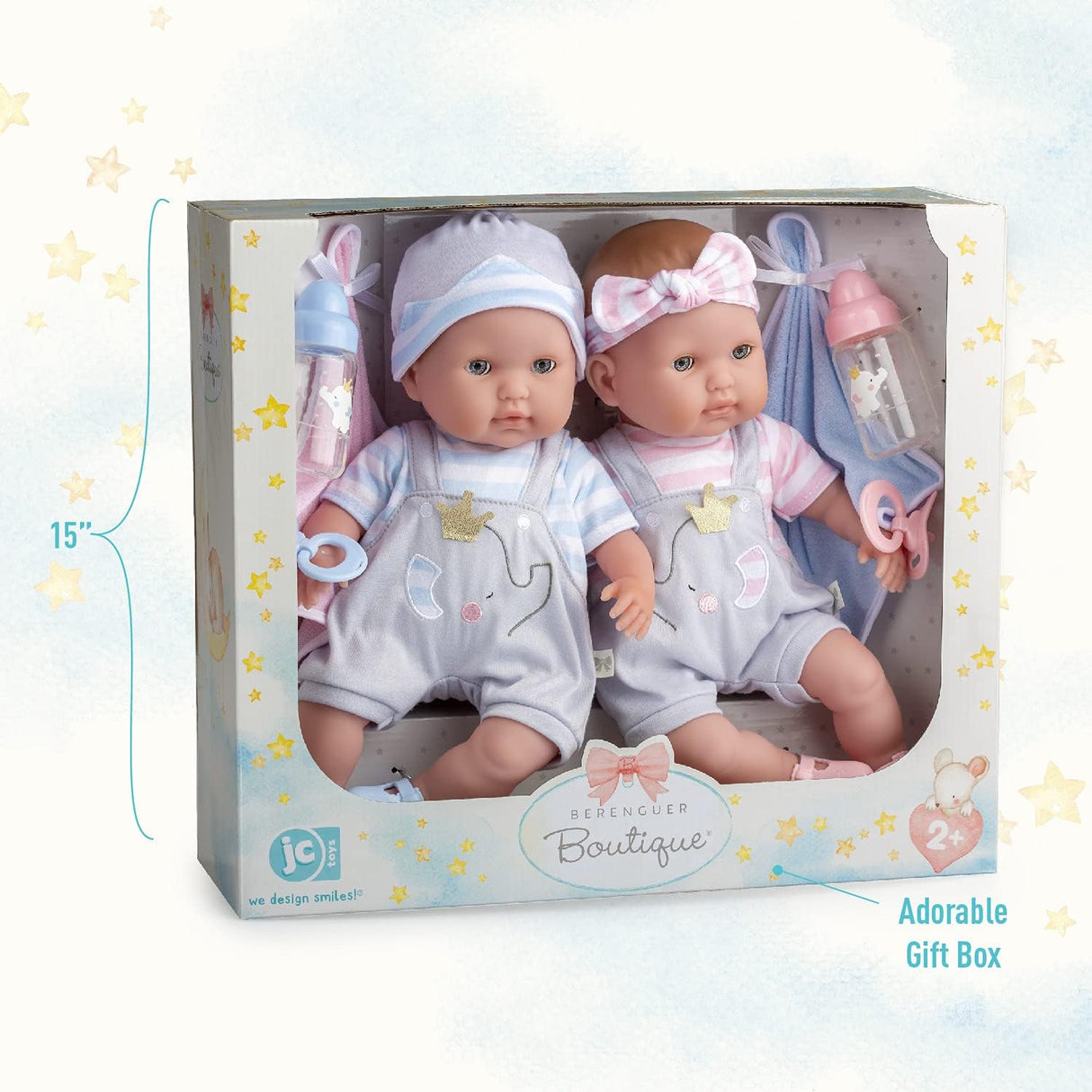 Muñecas Bebé de Cuerpo Blando Berenguer 30050 TWINS - 12 Piezas