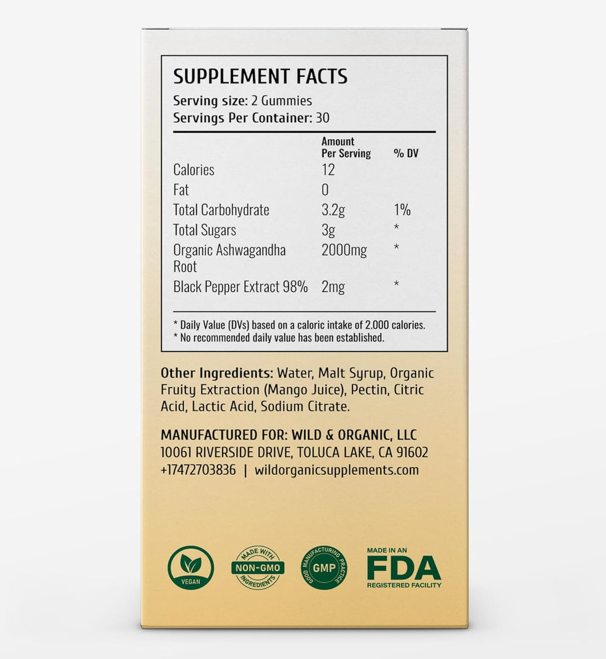 Gomitas Ashwagandha 2000mg - Suplemento Natural - 60 Chews