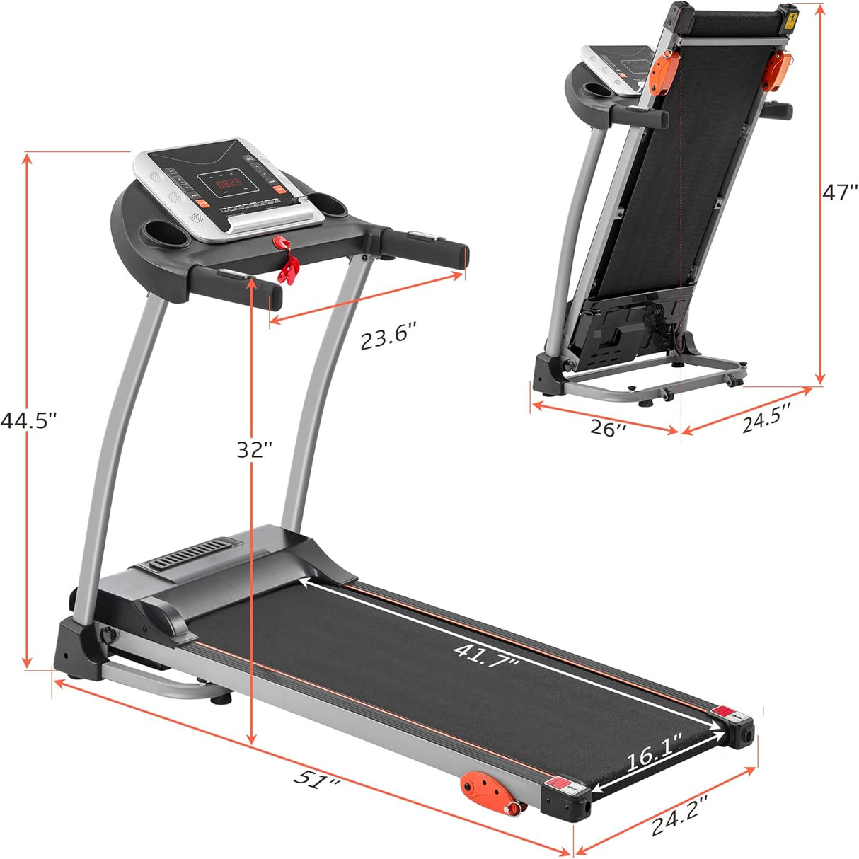 Caminadora Plegable Merax 2.5HP, 12 Programas, 300 lbs