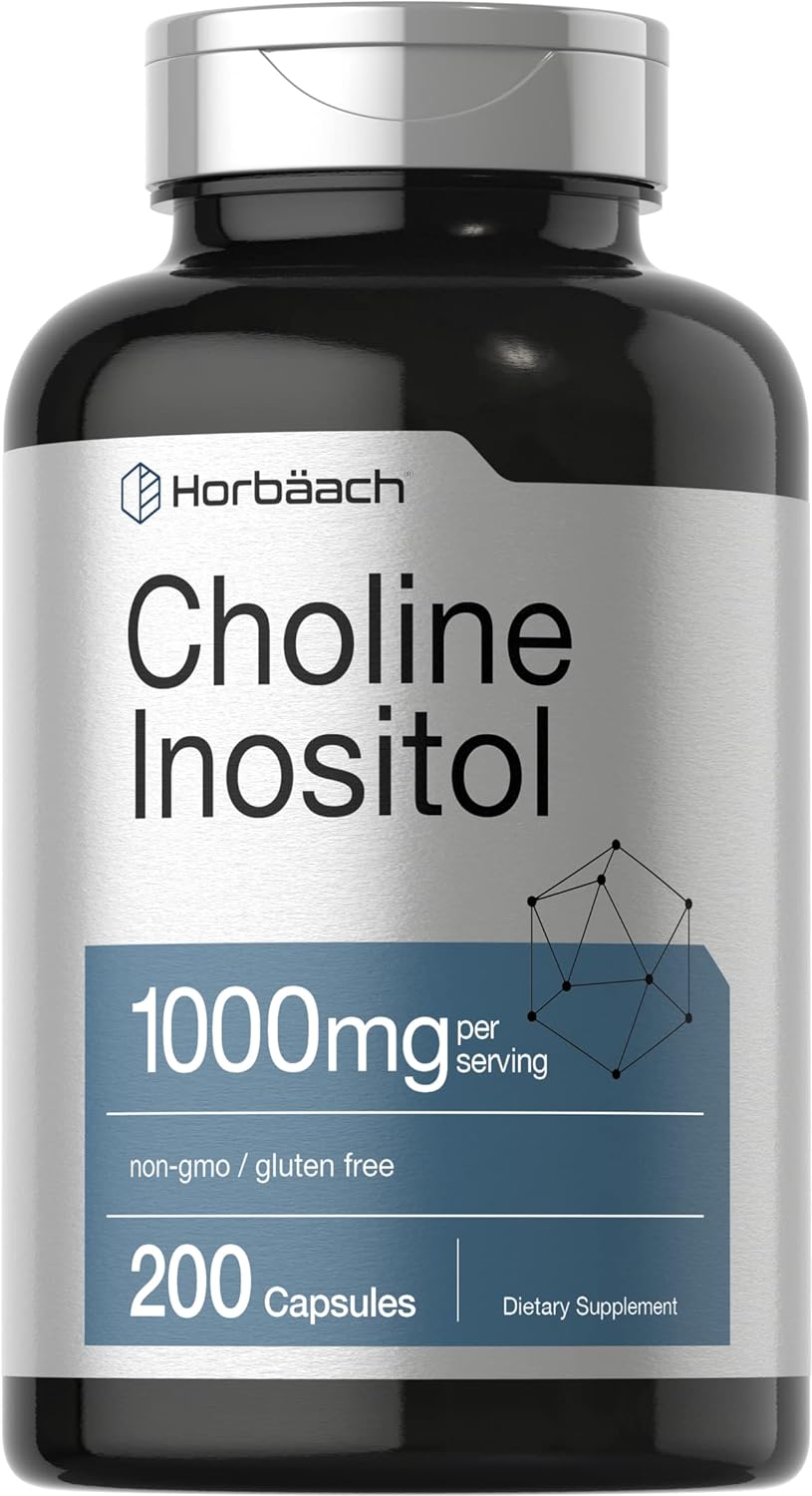 Suplemento Horbaach Inositol de colina 1000 mg 200 cápsulas