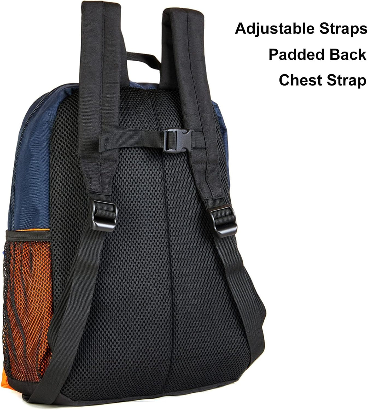 Morral o Mochila escolar para niños pequeños naranja y azul