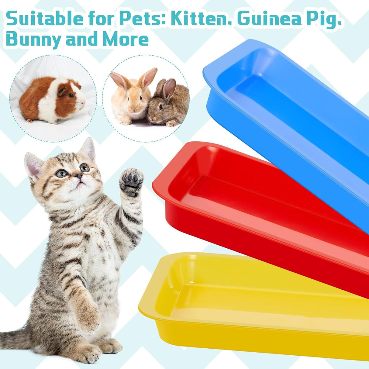 3 Cajas de arena para gatos Tessco multicolor