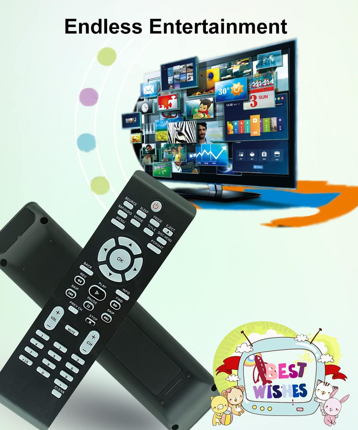 Control Remoto Universal Magnavox para TV DVD Combo 19MD301B