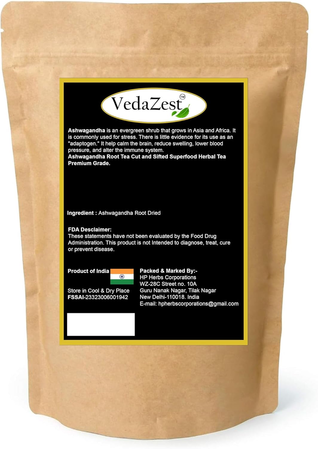 Raíz de Ashwagandha Orgánica 100g | Contribuye al bienestar