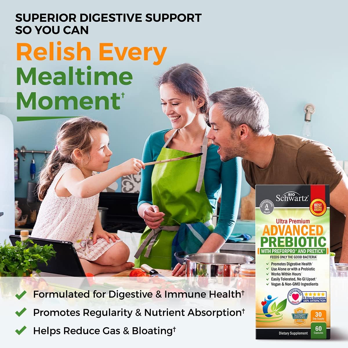 Suplementos Alimenticios Prebióticos para mejorar la salud