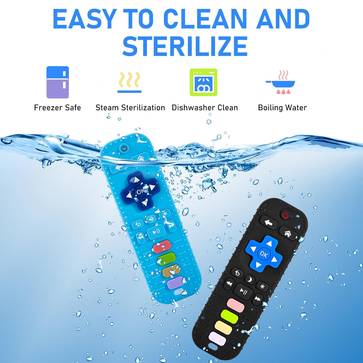 Juguete de Morder para Bebé, Silicona, BPA Libre, Control Remoto