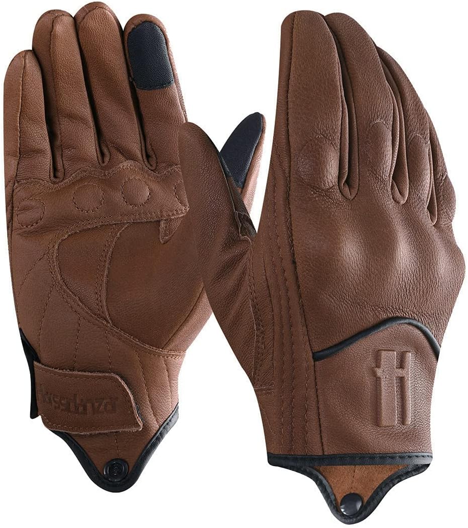 Guantes de piel de cabra para hombre y motocicleta talla XS