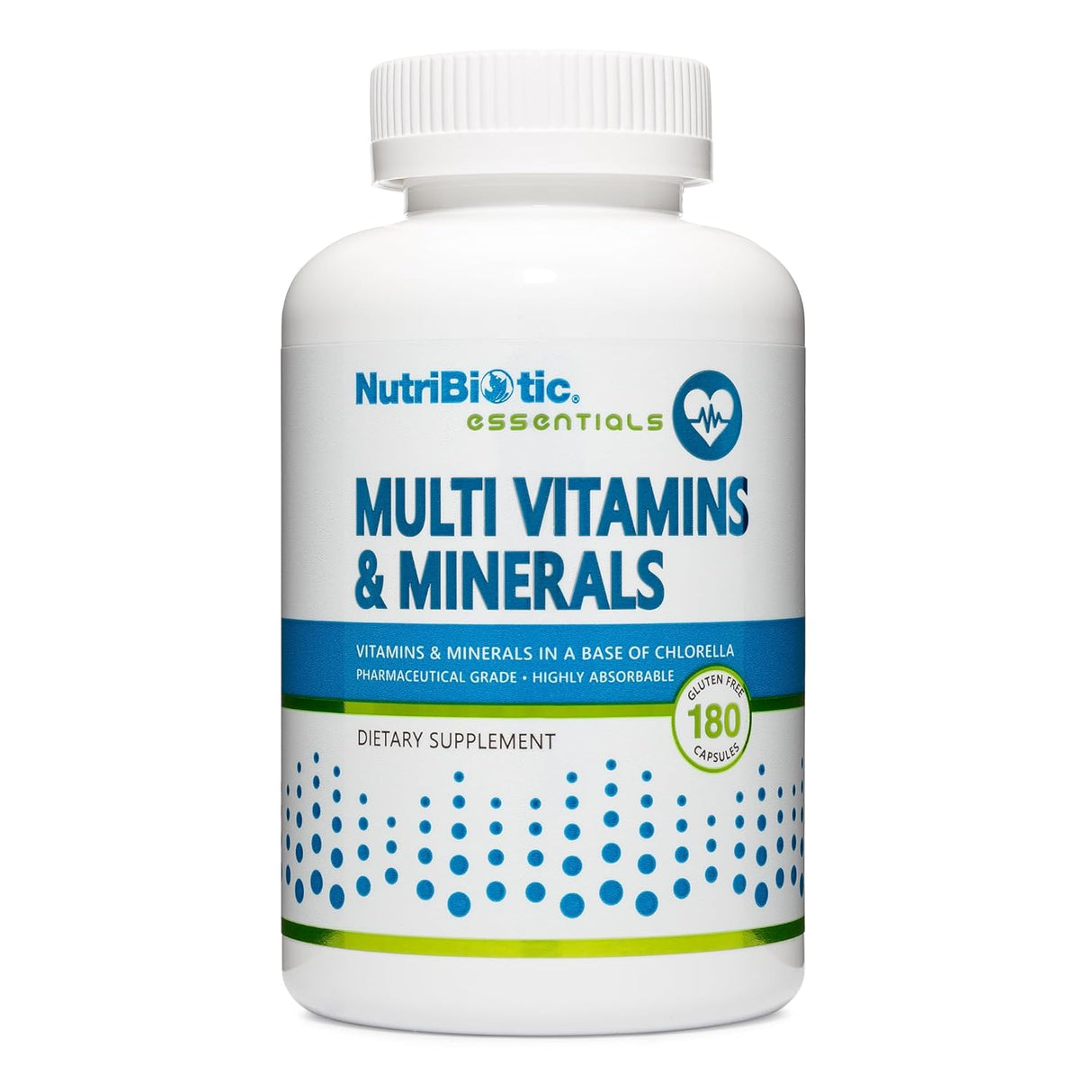 Multivitaminas y Minerales NutriBiotic, 180 Cápsulas, Gluten Free