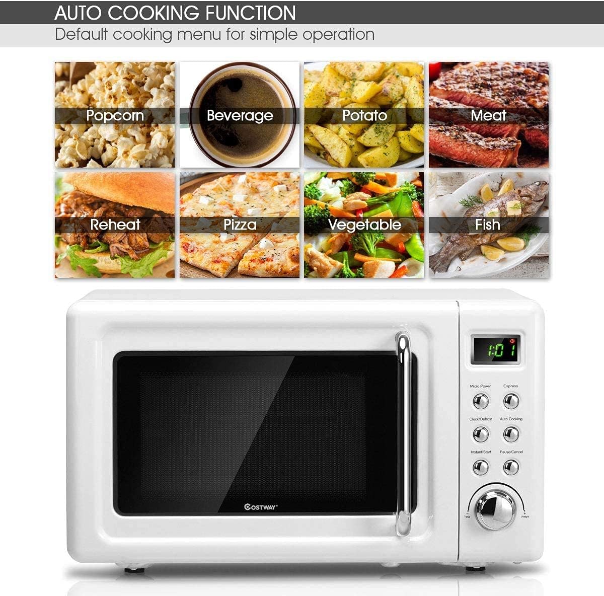 Horno Microondas Moccha Compacto 0.7Cu.ft 700W con LED