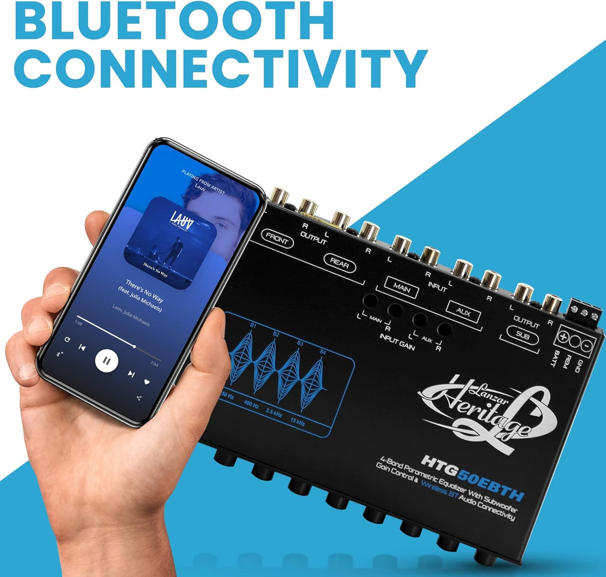 Ecualizador paramétrico inalámbrica Lanzar HTG50EBTH