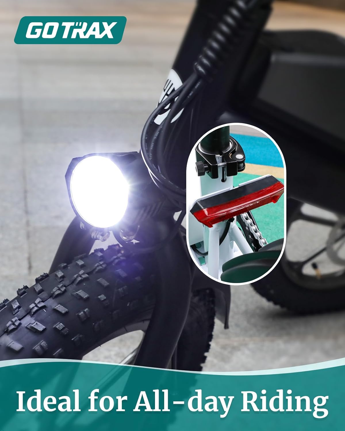 Bicicleta Eléctrica Gotrax S3, 750W, 25 millas, Plegable