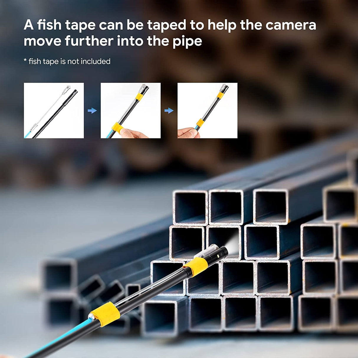 Camara endoscopio doble lente 7 luces LED