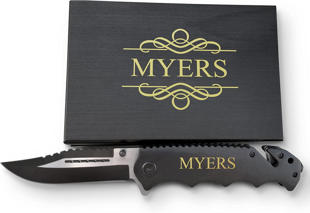 Cuchillo personalizado de exteriores con rompedor de vidrio