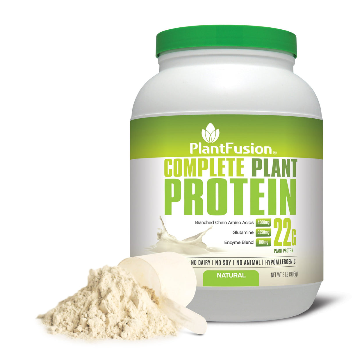 Polvo de proteína a base de plantas completo sin sabor