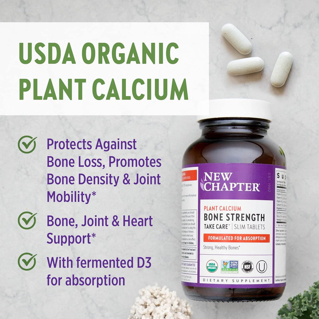 Suplementos Alimenticios de calcio vegetal orgánico