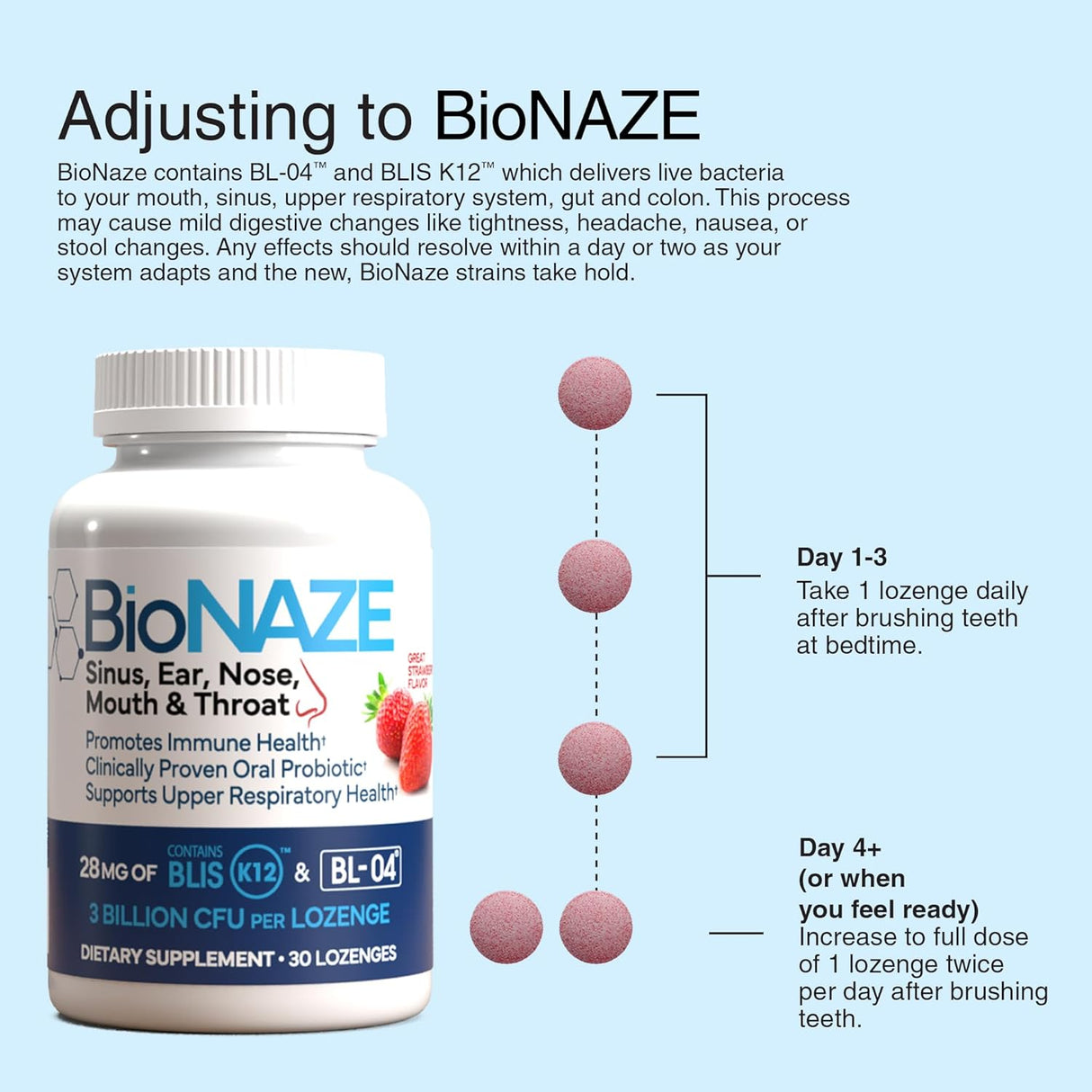 Probiótico Oral K12 & BL-04 para Salud Bucal y Respiratoria – 30 cápsulas