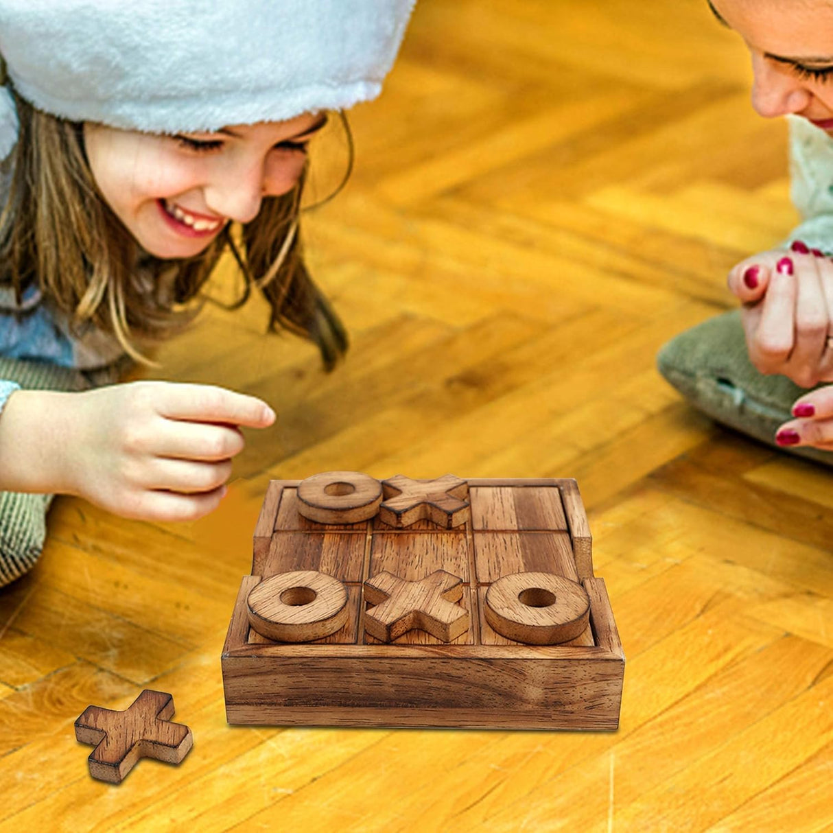 Juego de Mesa Tic Tac Toe y 4 en Línea - Glintoper, Madera