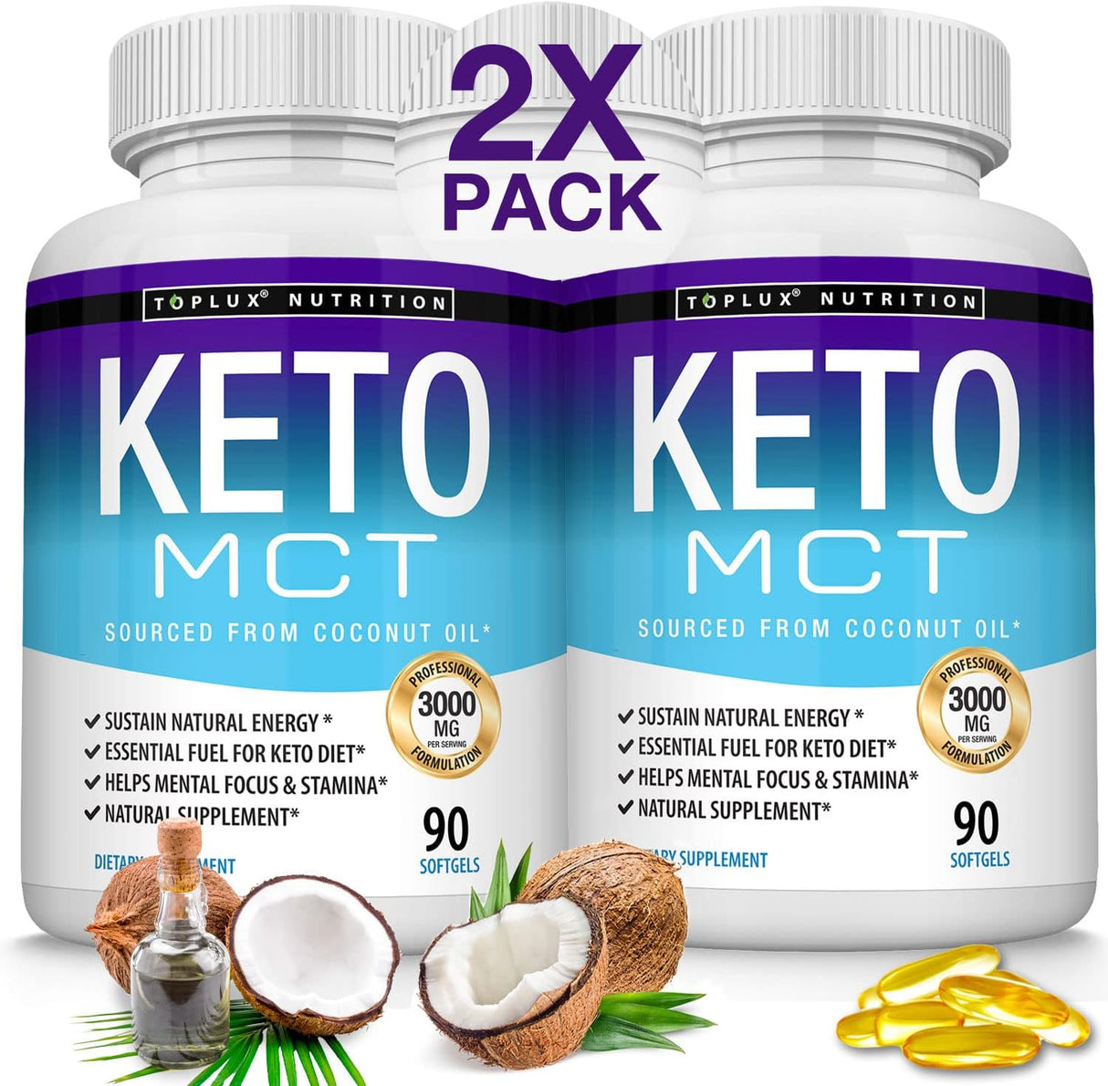 Suplemento Keto MCT Cápsulas de aceite de dieta cetosis