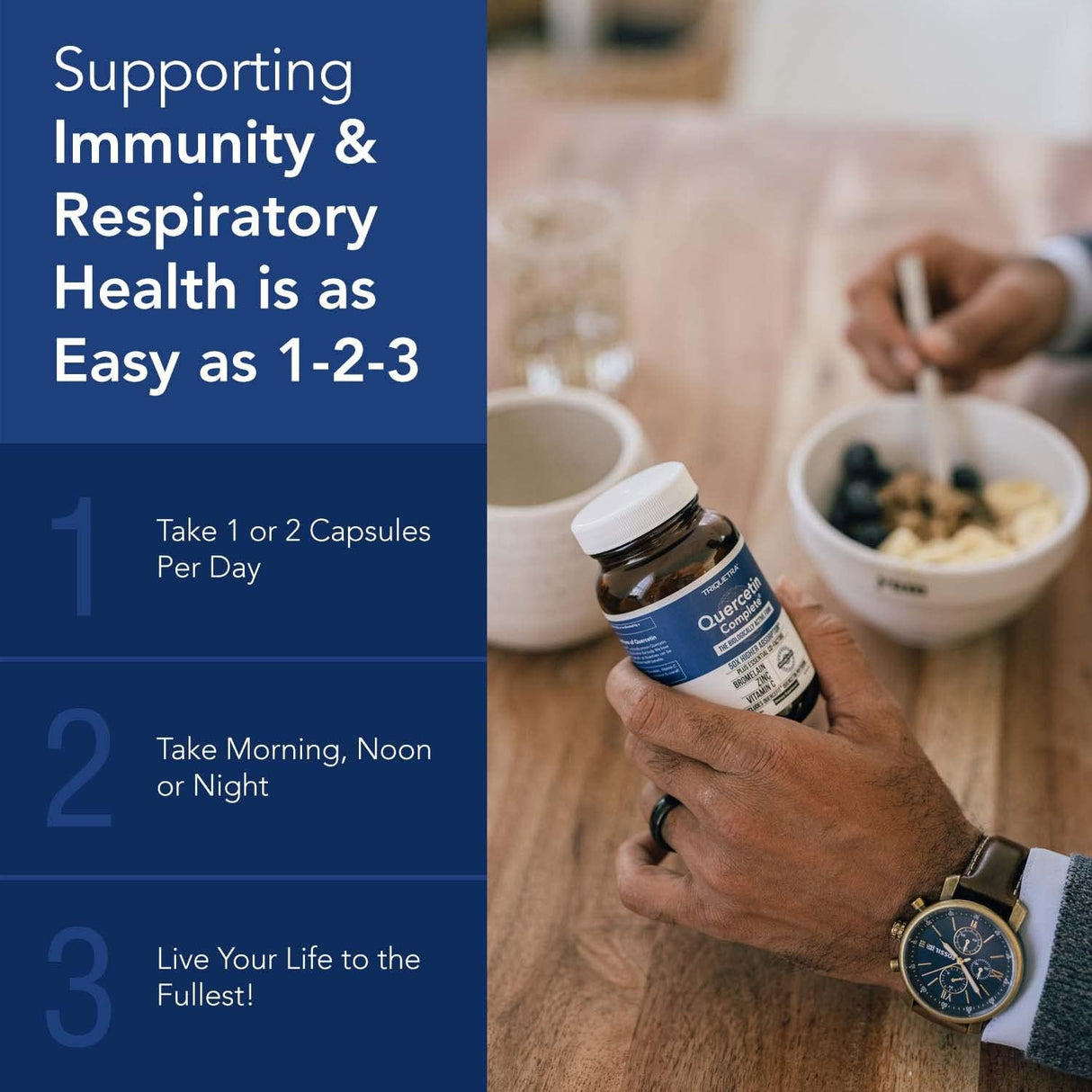 Quercetina Fitosoma de Absorción con Bromelina Zinc y Vit C