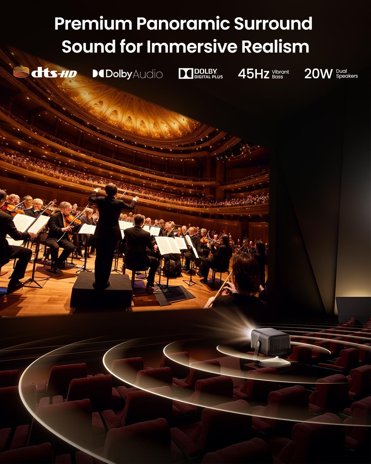 Proyector 4K Triple Laser JMGO N1S, 3500 ANSI Lumens, HDR10