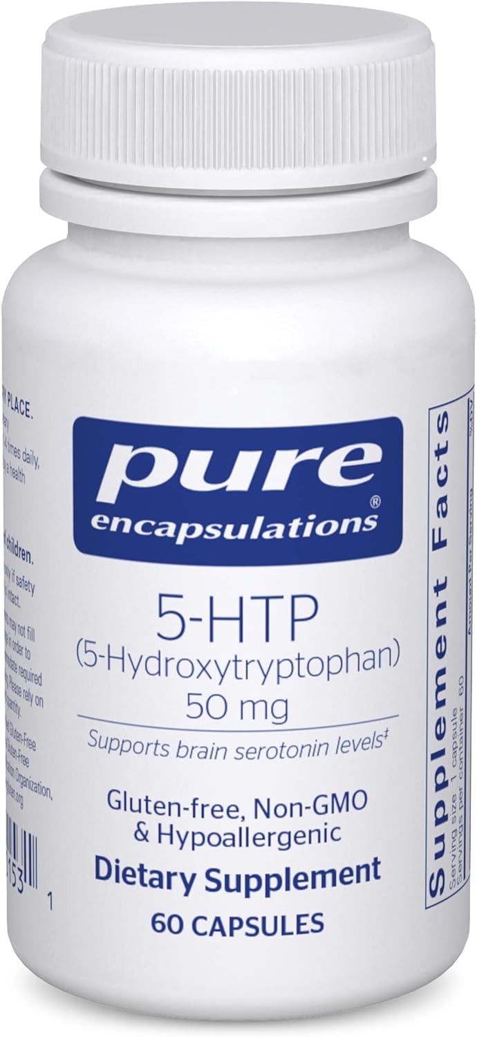Suplemento 5-HTP 50 mg Pure Encapsulations para el sueño 60 cápsulas