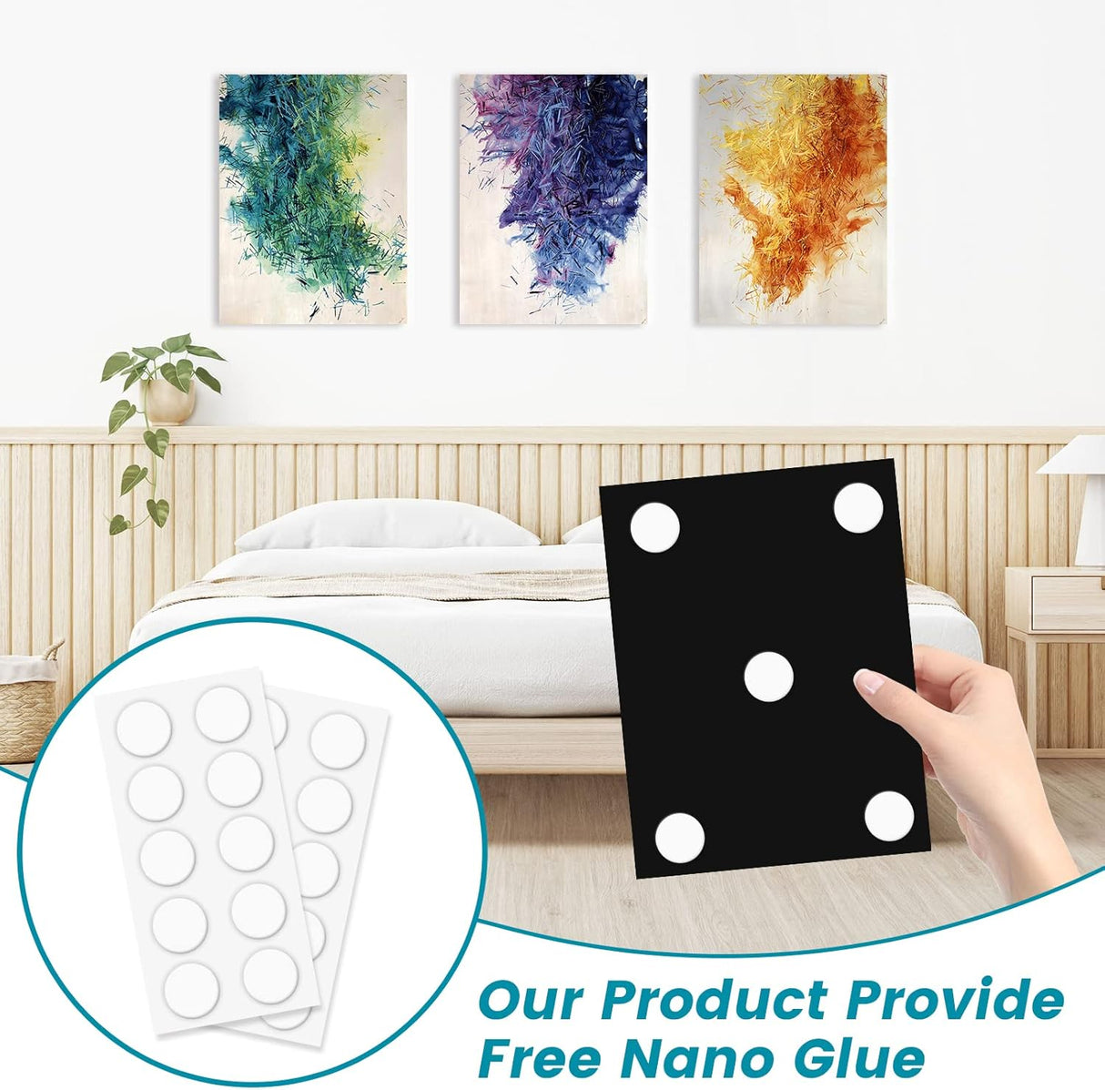 Paneles Acústicos Decorativos, 3 Piezas, 16x12 Pulgadas