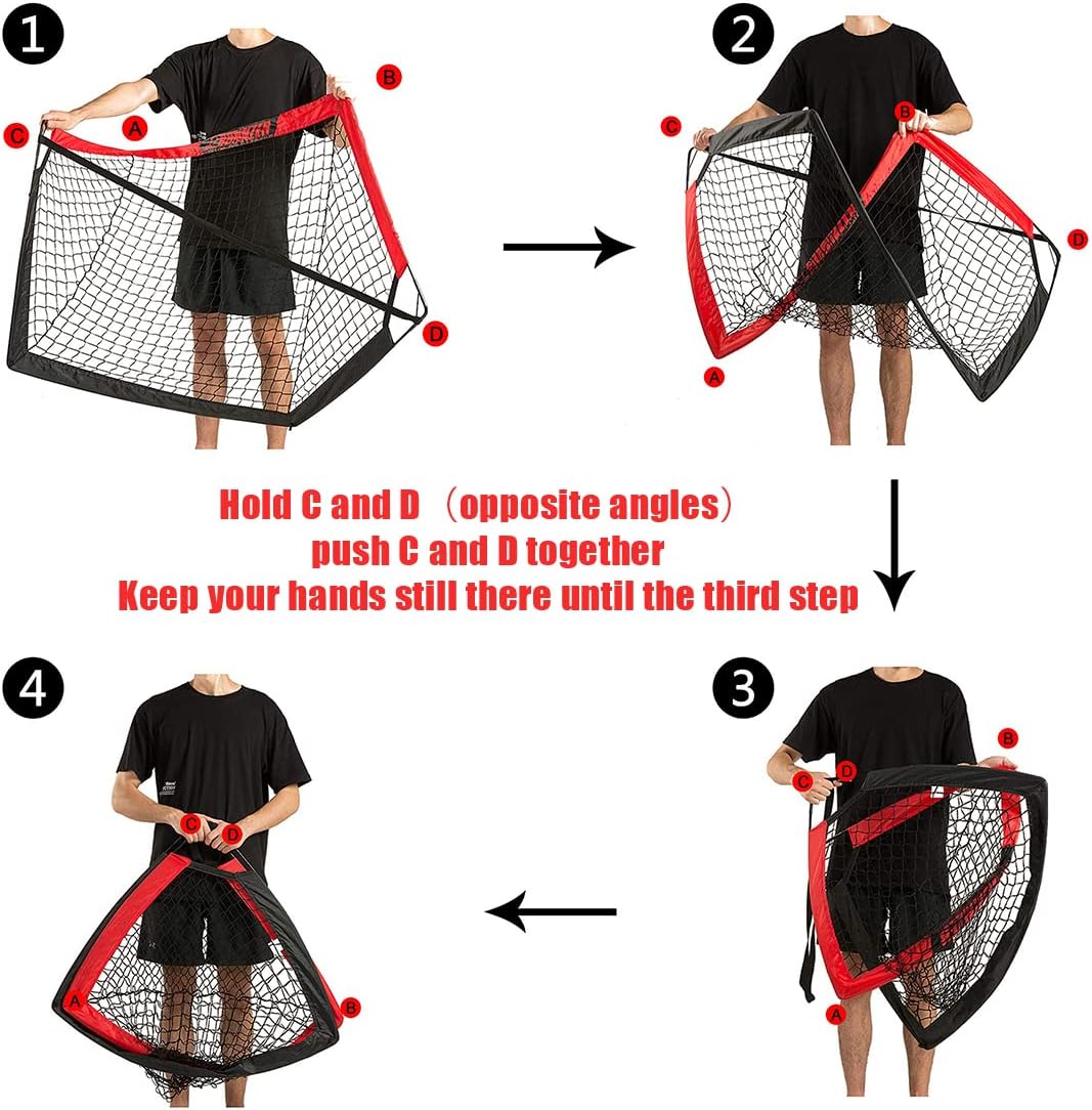 L RUNNZER Portería de fútbol para niños red de portería