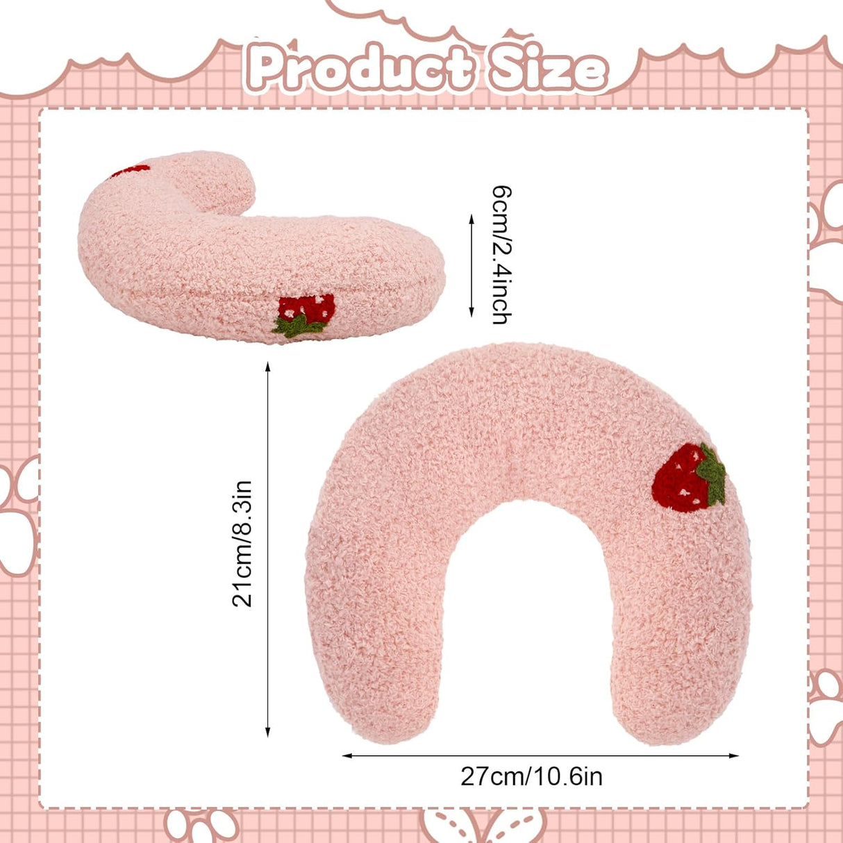 Guiqulai Cojín Calmante para Perros y Gatos, Suave,U Forma