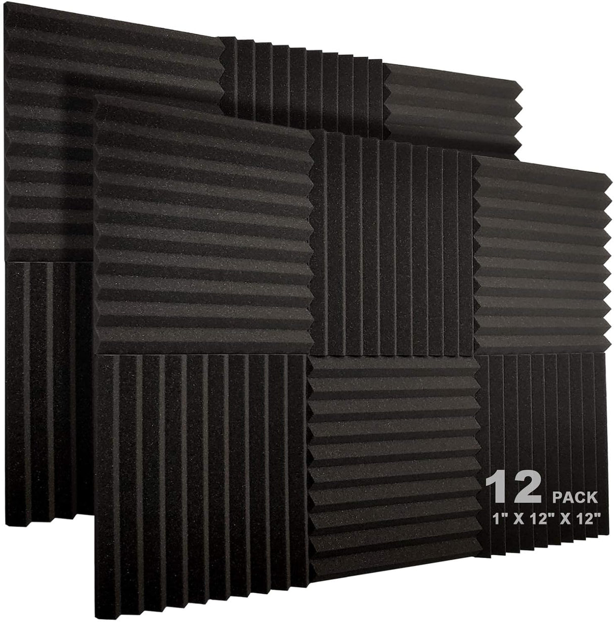 Paneles Acústicos JBER 12 Pack, 1 x 12 x 12, Aislantes