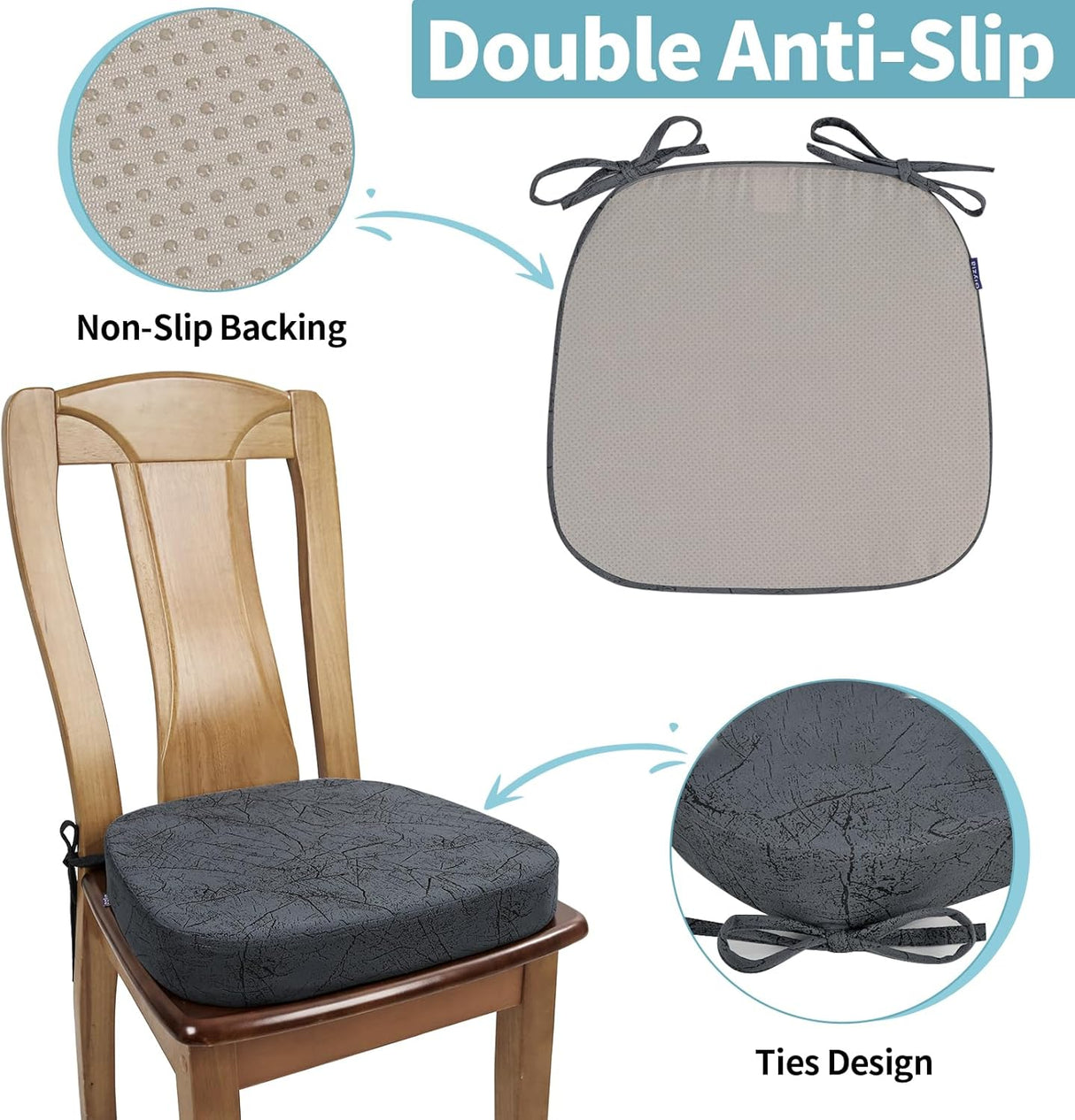 Cojines Vintage para Sillas de Comedor, Patrón Bush, 16.5” x 16”